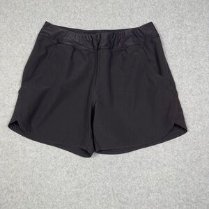 Lands' End Shorts Womens 12 Black Athletic Active Running Performance Casual‎